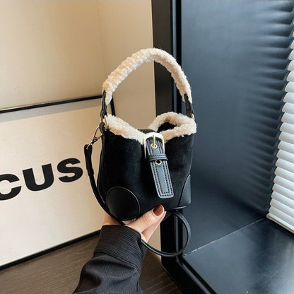 Crossbody Bags Women Shoulder Bag Casual Retro Plush Bag