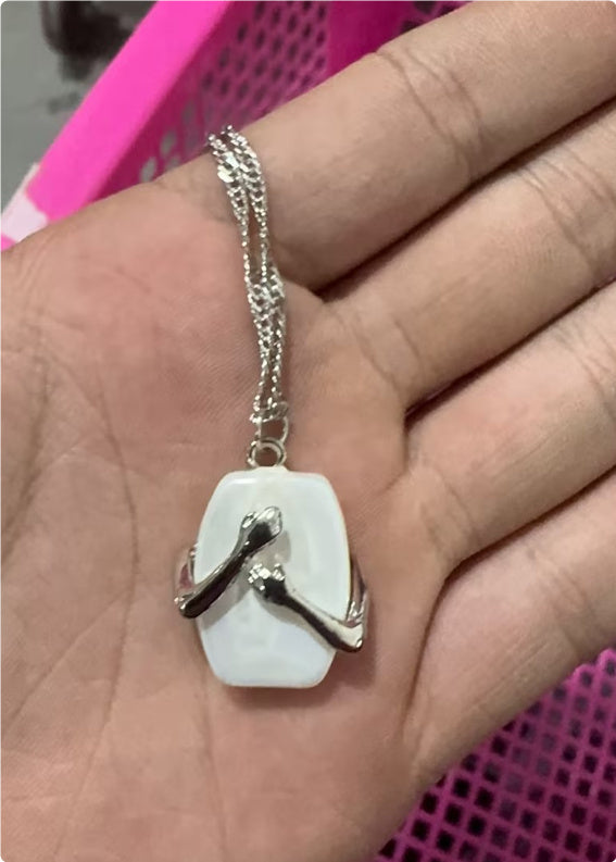Unique Square Baroque Hug Necklace