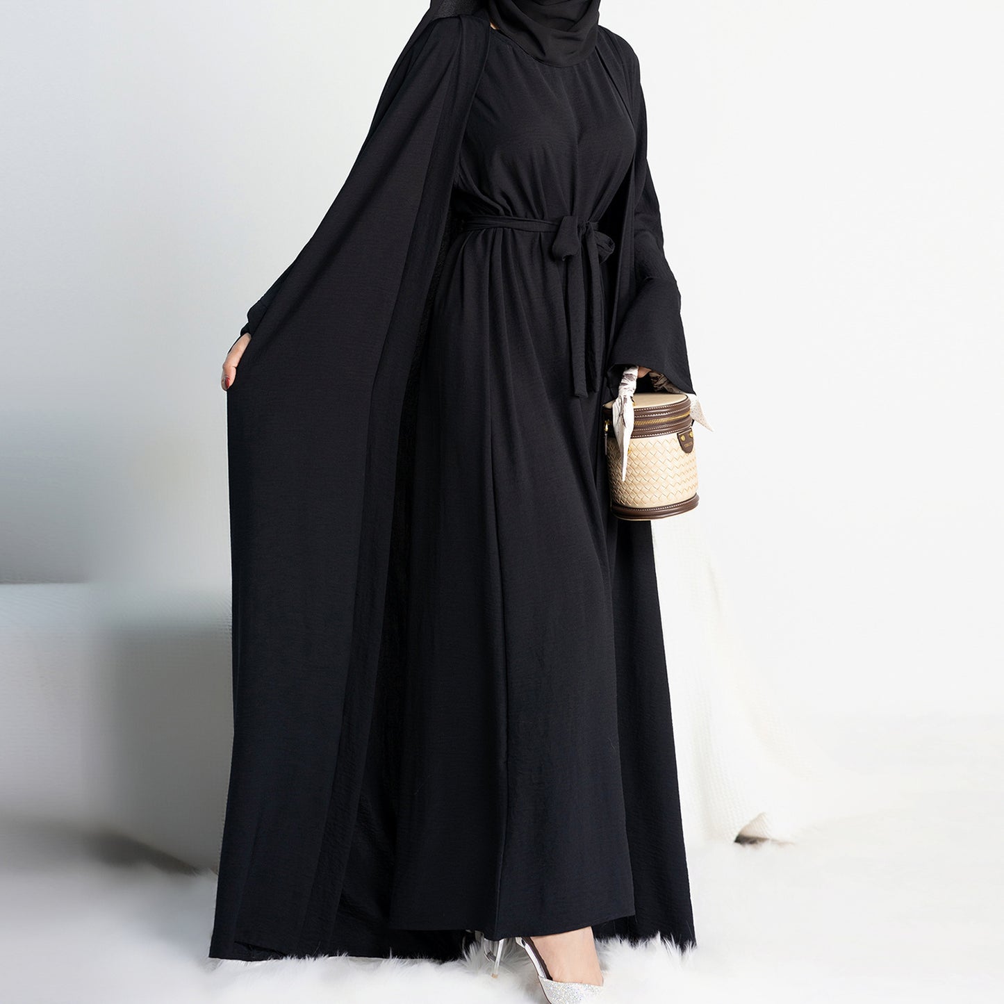 Solid Color Two-piece Abaya