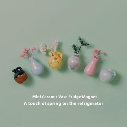 Three-dimensional Decoration Magnetic Ceramic Mini Vases