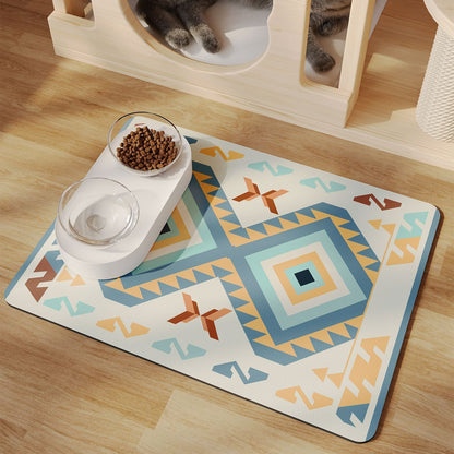 Minimalist Pet Feeding Mat Repeated Washing Water-absorbing Non-slip Mat