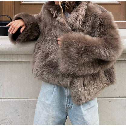 GDDYIN FAUX FUR SHORT JACKET