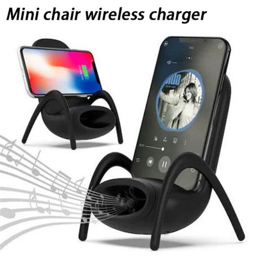 Portable Mini Chair Wireless Charger Desk Mobile Phone Holder