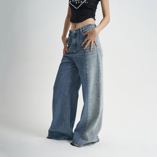 Washed Blue Loose Jeans