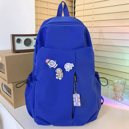 New Simple Solid Color Backpack