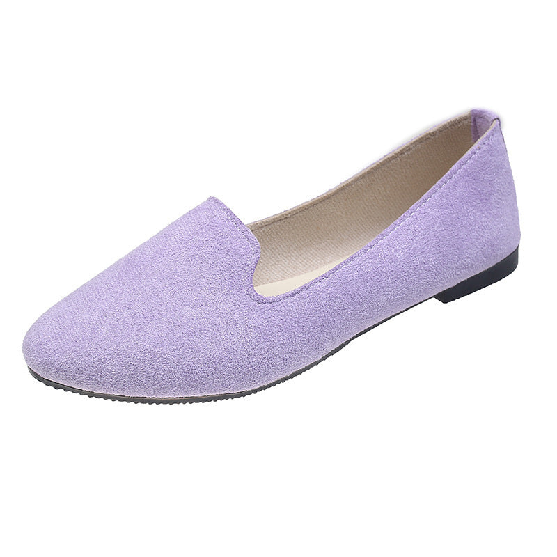 Spring And Autumn Women's New Candy Color Work Flat Shoes