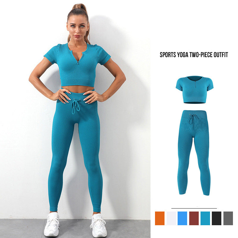 HIGH WAISTED ABDOMINAL SEAMLESS YOGA SUIT