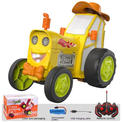 Remote Control Stunt Crazy Mad Tractor Dancing Sound And Light Swing Cool Quirky Toy