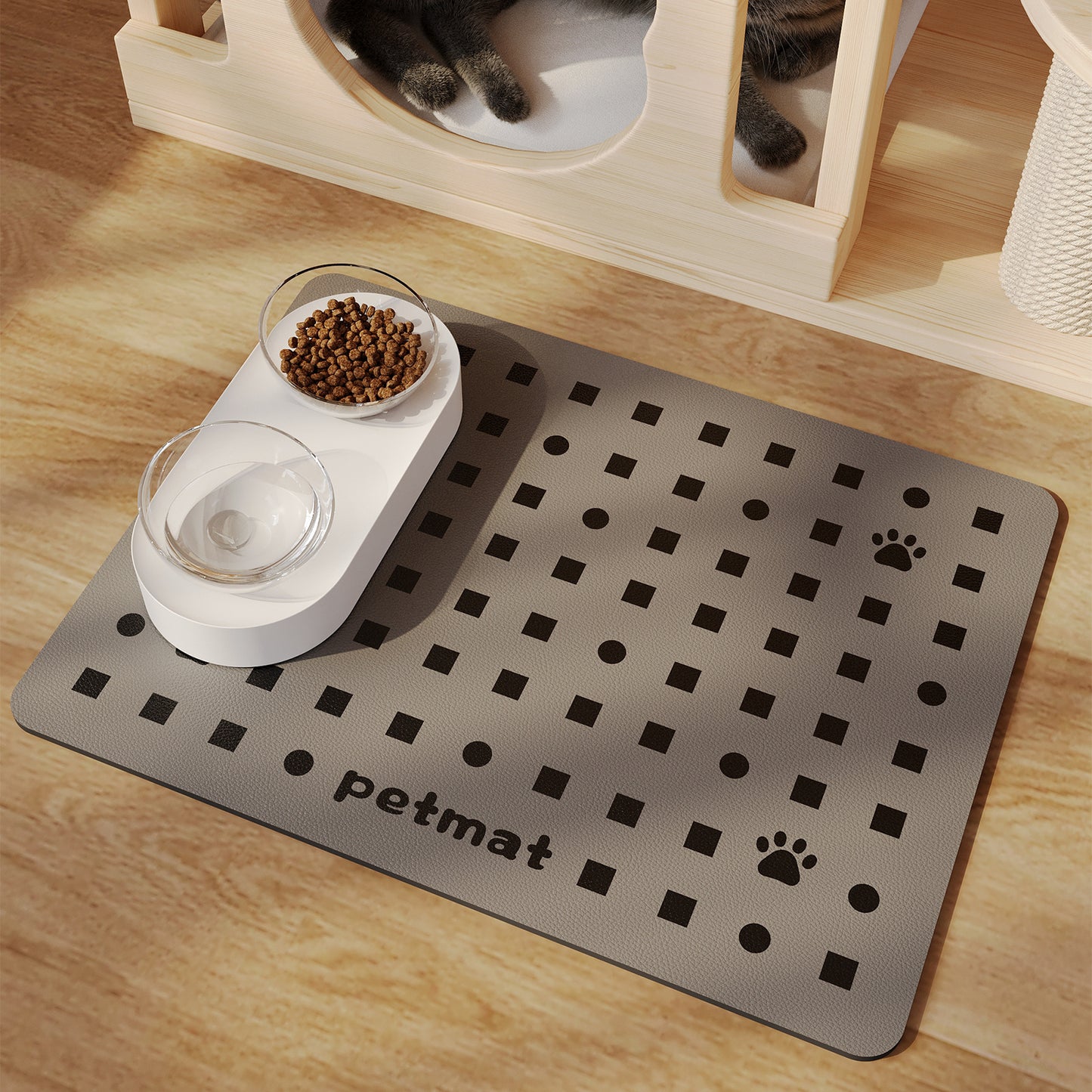 Minimalist Pet Feeding Mat Repeated Washing Water-absorbing Non-slip Mat