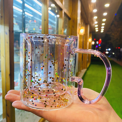 Heat Insulation And Anti-scald Handle Cups For Lovers Gift