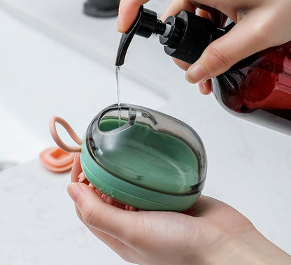 2 In 1 Pet Cleaning Bathing Massage Shampoo Soap Dispensing Grooming Brush