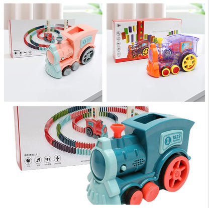 Toys Car Puzzle Automatic Release Electric Building Blocks Train Toy