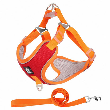 Pet Dog Harness Puppy Adjustable Breathable Mesh Reflective Saddle