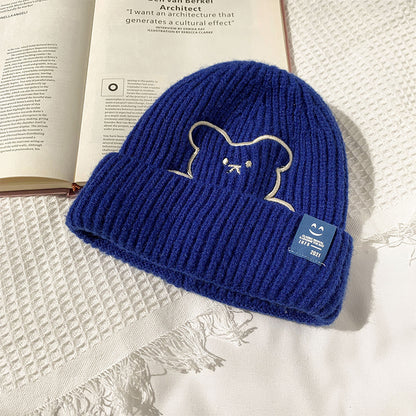 Women's Bear Pattern Knit Jacquard Beanie