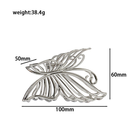 Silver Metal Barrettes Updo Hair Claw