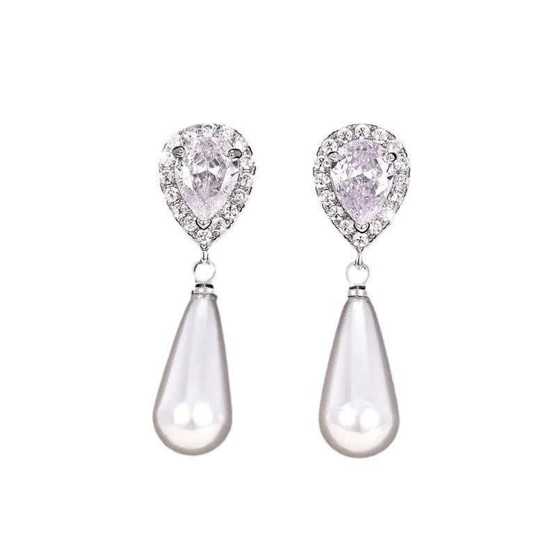 Water Drop Creative Drop Earrings Inlay