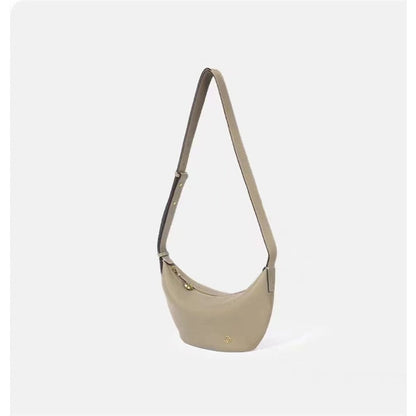 Soft Boat Vegan Leather Horn Shoulder Crossbody Bag