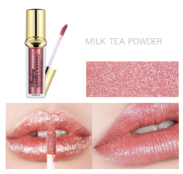 Moisturizing Candy Color Lip Gloss Waterproof Glitter Liquid Lipstick Long Lasting Makeup Lipstick