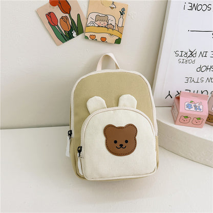 Children Backpack Cartoon Bunny Color Matching Shoulders