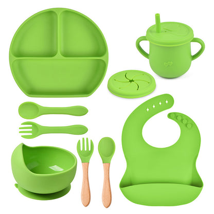 Silicone Solid Colors Babies' Tableware Set