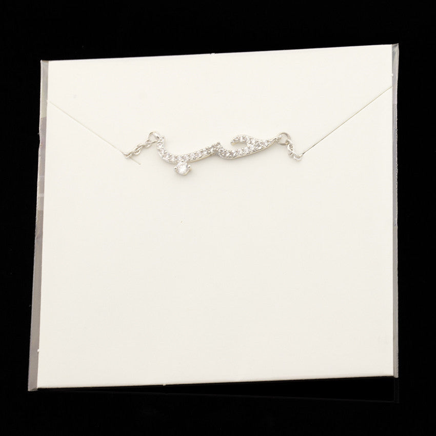 Zircon Rose Gold Arabic Love Necklace