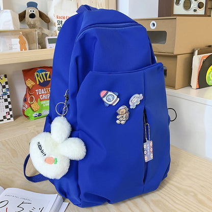 New Simple Solid Color Backpack