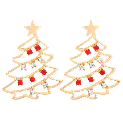 Zircon Christmas Tree Earrings