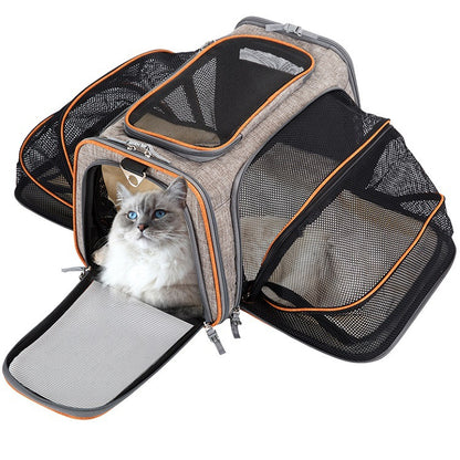 Carrier For Cat Pet Airline Approved Expandable Foldable Travel Bag