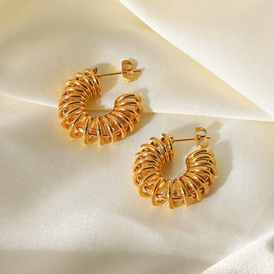 Titanium 18K Gold Earrings