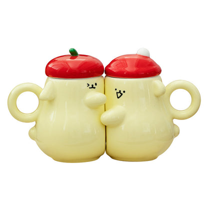 Couple Keepmoving 1991 Ceramic Cute Funny Mugs Set