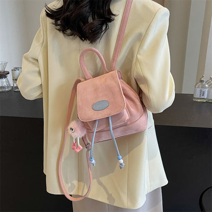 Trendy Women's Fashion Premium Velvet Backpack