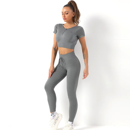 HIGH WAISTED ABDOMINAL SEAMLESS YOGA SUIT