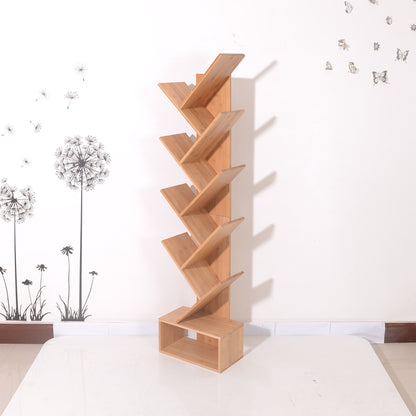 Bookrack Bamboo New Five-layer Branch Bookshelf-natural Color
