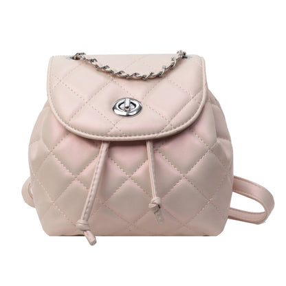 Special-interest Design Backpack Women's Rhombus Plaid