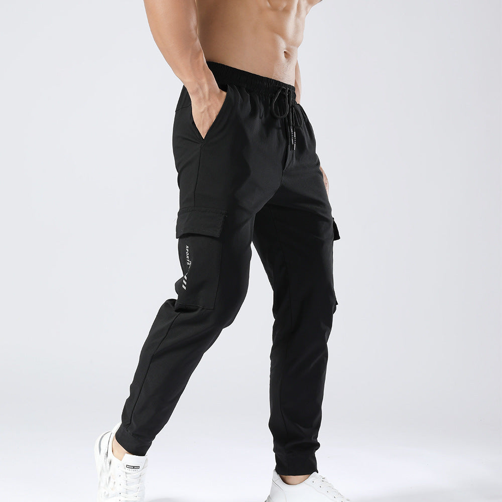 Plus Size Cropped Wear-resistant Breathable Men's Casual Pants