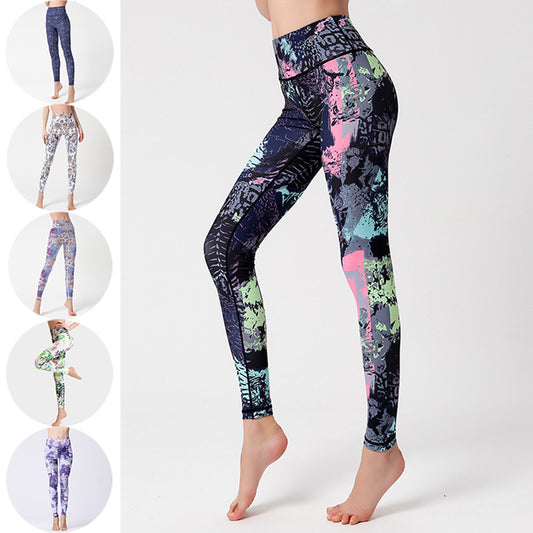 Mode Tie Dye Leggings Frauen Fitness Yoga Hosen