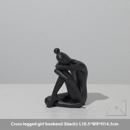 Nordic Luxury Character Bookend Decoration Model Creative & Soft