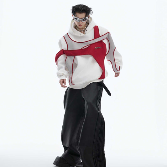 CROSS STICHED HOODIE