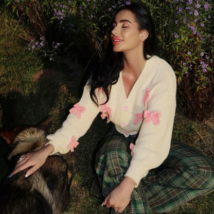 ROMWE KAWAI 3D BOW CARDIGEN