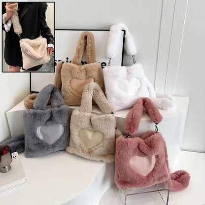 Women Fluffy Shoulder Bag Top-handle Bag