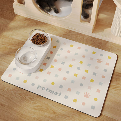 Minimalist Pet Feeding Mat Repeated Washing Water-absorbing Non-slip Mat