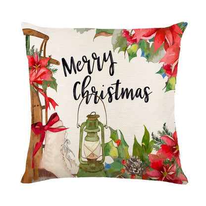 Christmas Decorations sofa Square Throw Pillow Cushion Cover