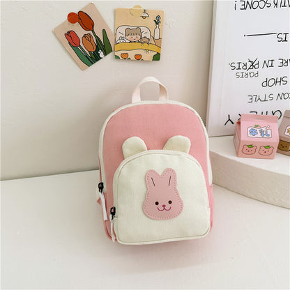 Children Backpack Cartoon Bunny Color Matching Shoulders