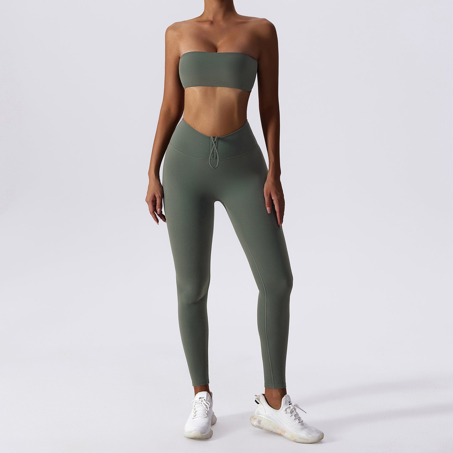 Basic Sports Feel Skinny Yoga Clothes Suit For Women