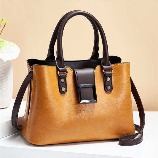 Women Shoulder Bag Big Buckle Handbag