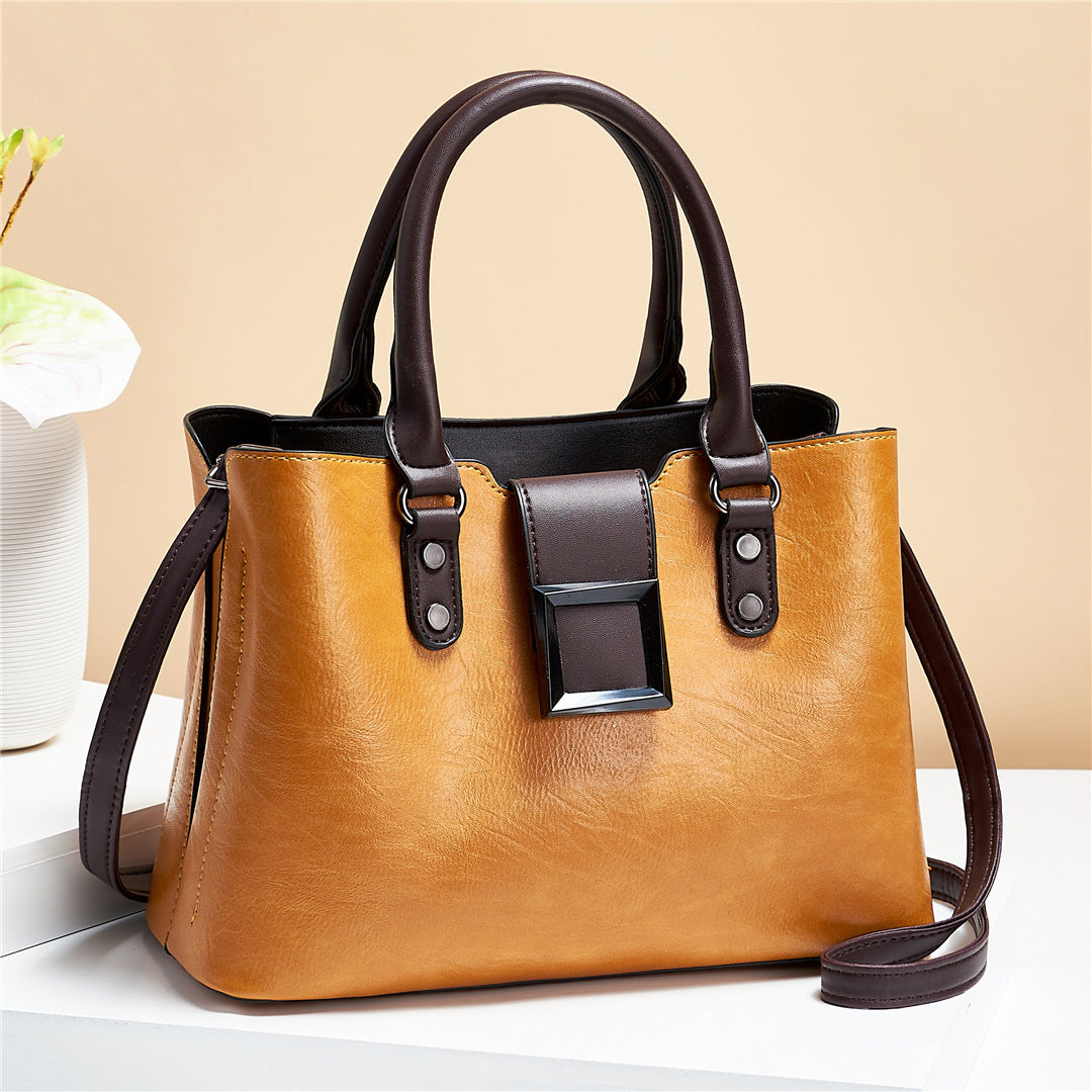 Women Shoulder Bag Big Buckle Handbag