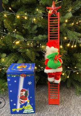 Electric Santa Claus Climbing Ladder & Rope