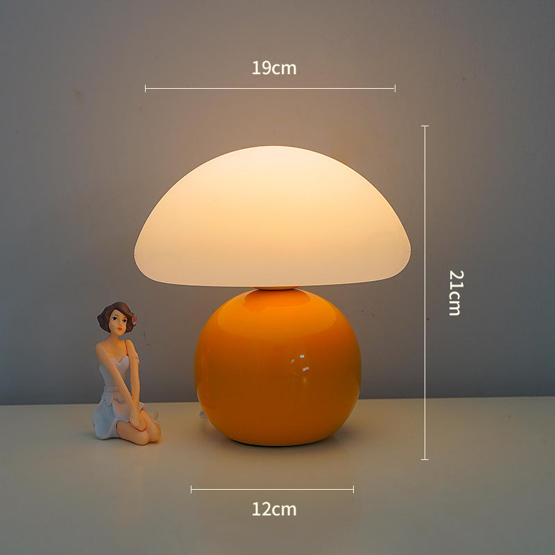 Cream Mushroom Decorative Table Lamp