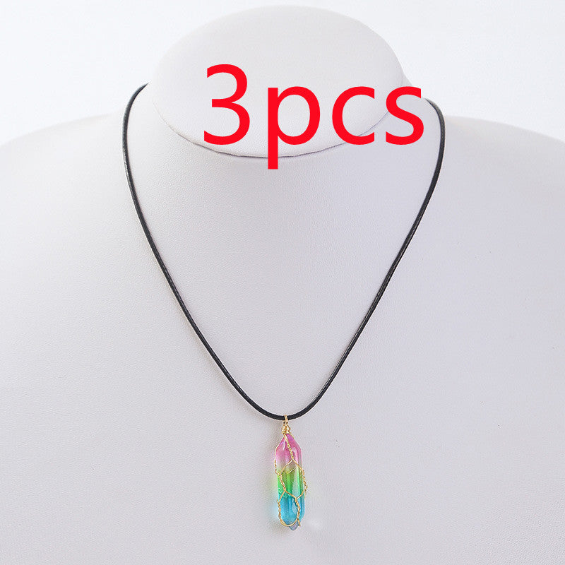 Women's Transparent Geometric Diamond Crystal Necklace