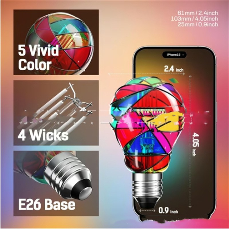 Colored Glass LED Bulb Energy Saving And Environmental Protection